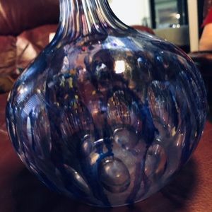 Watercolor crystal decanter